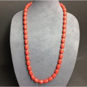 VTG Pop Bead Necklace Red Barrel Adjustable Retro